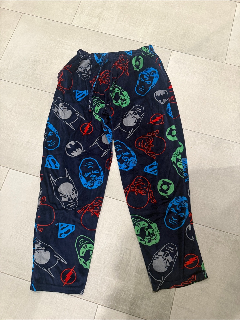 Men’s size large justice league fleece pajama pants